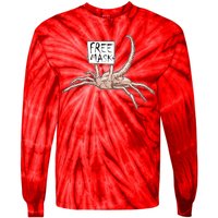 Funny Creepy Free Mask Alien Face Hugger Tie-Dye Long Sleeve Shirt