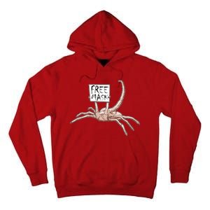 Funny Creepy Free Mask Alien Face Hugger Tall Hoodie