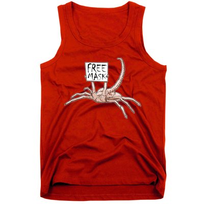 Funny Creepy Free Mask Alien Face Hugger Tank Top