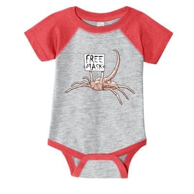 Funny Creepy Free Mask Alien Face Hugger Infant Baby Jersey Bodysuit