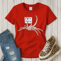 Funny Creepy Free Mask Alien Face Hugger Womens T-Shirt