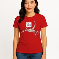 Funny Creepy Free Mask Alien Face Hugger Womens T-Shirt