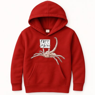 Funny Creepy Free Mask Alien Face Hugger Kids Hoodie