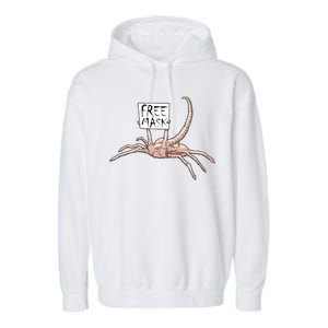 Funny Creepy Free Mask Alien Face Hugger Garment-Dyed Fleece Hoodie