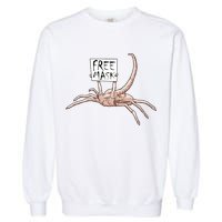 Funny Creepy Free Mask Alien Face Hugger Garment-Dyed Sweatshirt
