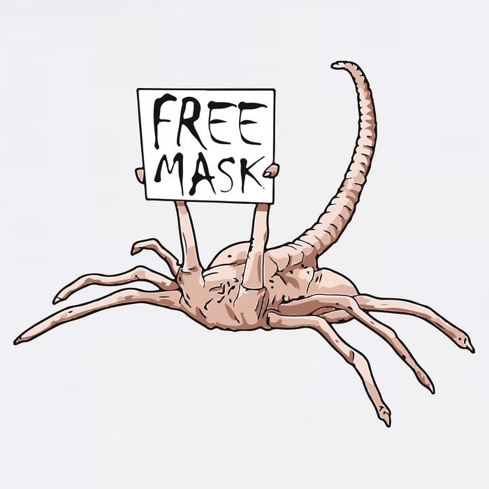 Funny Creepy Free Mask Alien Face Hugger Garment-Dyed Sweatshirt