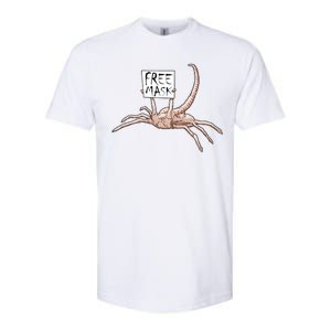 Funny Creepy Free Mask Alien Face Hugger Softstyle CVC T-Shirt