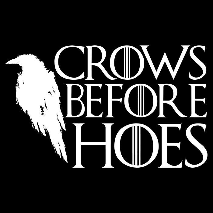 Funny Crows Before Hoes Button