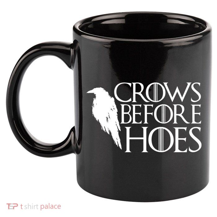Funny Crows Before Hoes 11oz C Handle Ceramic Mug