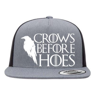 Funny Crows Before Hoes Flat Bill Trucker Hat