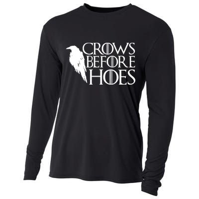 Funny Crows Before Hoes Cooling Performance Long Sleeve Crew