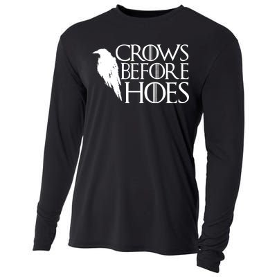 Funny Crows Before Hoes Cooling Performance Long Sleeve Crew