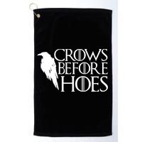 Funny Crows Before Hoes Golf Towel