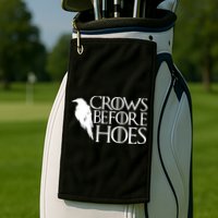 Funny Crows Before Hoes Golf Towel