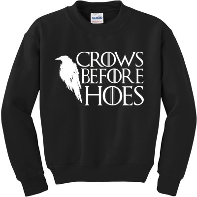 Funny Crows Before Hoes Kids Sweatshirt