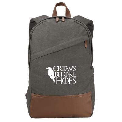 Funny Crows Before Hoes Cotton Canvas Backpack