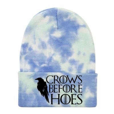 Funny Crows Before Hoes Tie Dye 12in Knit Beanie