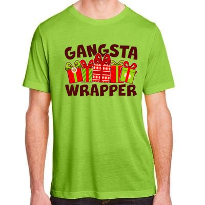 Funny Cute Christmas Gangsta Wrapper Adult ChromaSoft Performance T-Shirt