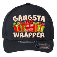 Funny Cute Christmas Gangsta Wrapper Flexfit Unipanel Trucker Cap