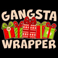 Funny Cute Christmas Gangsta Wrapper Flexfit Unipanel Trucker Cap