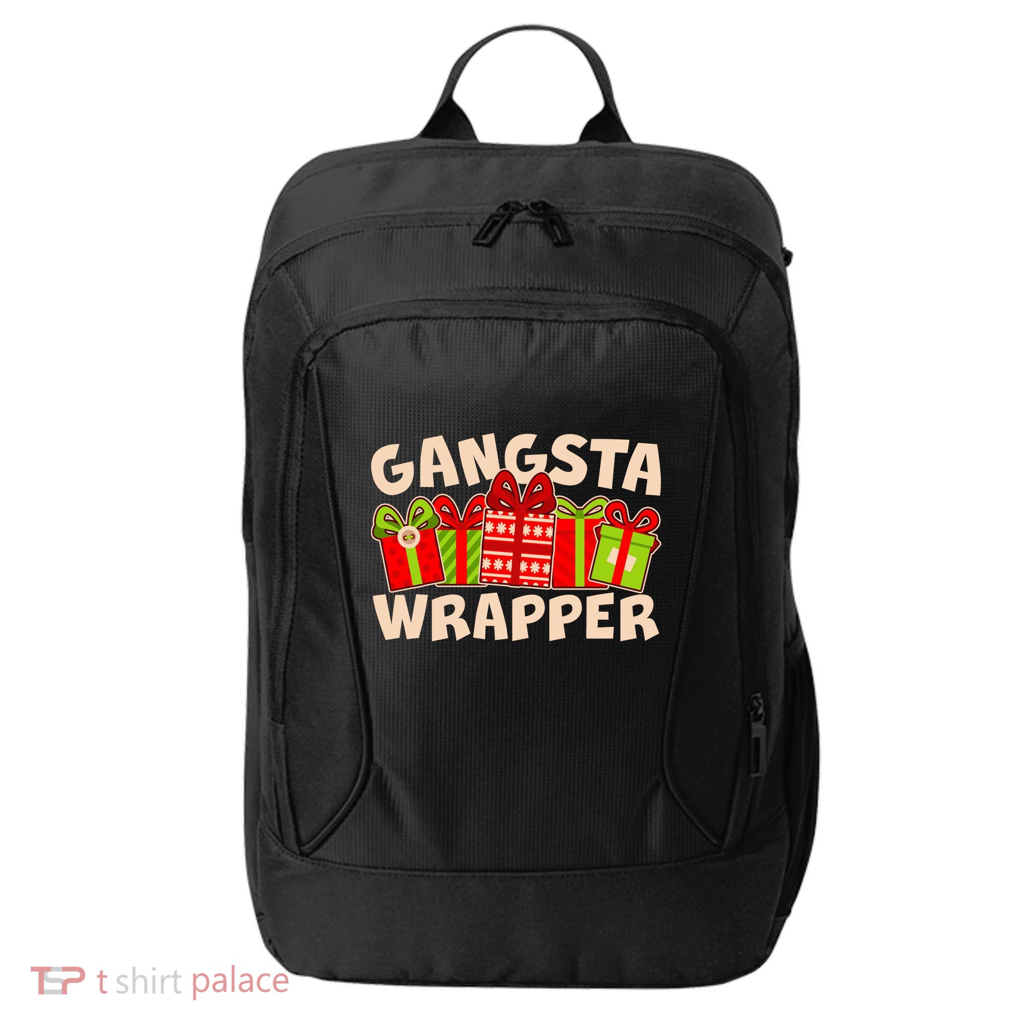 Funny Cute Christmas Gangsta Wrapper City Backpack