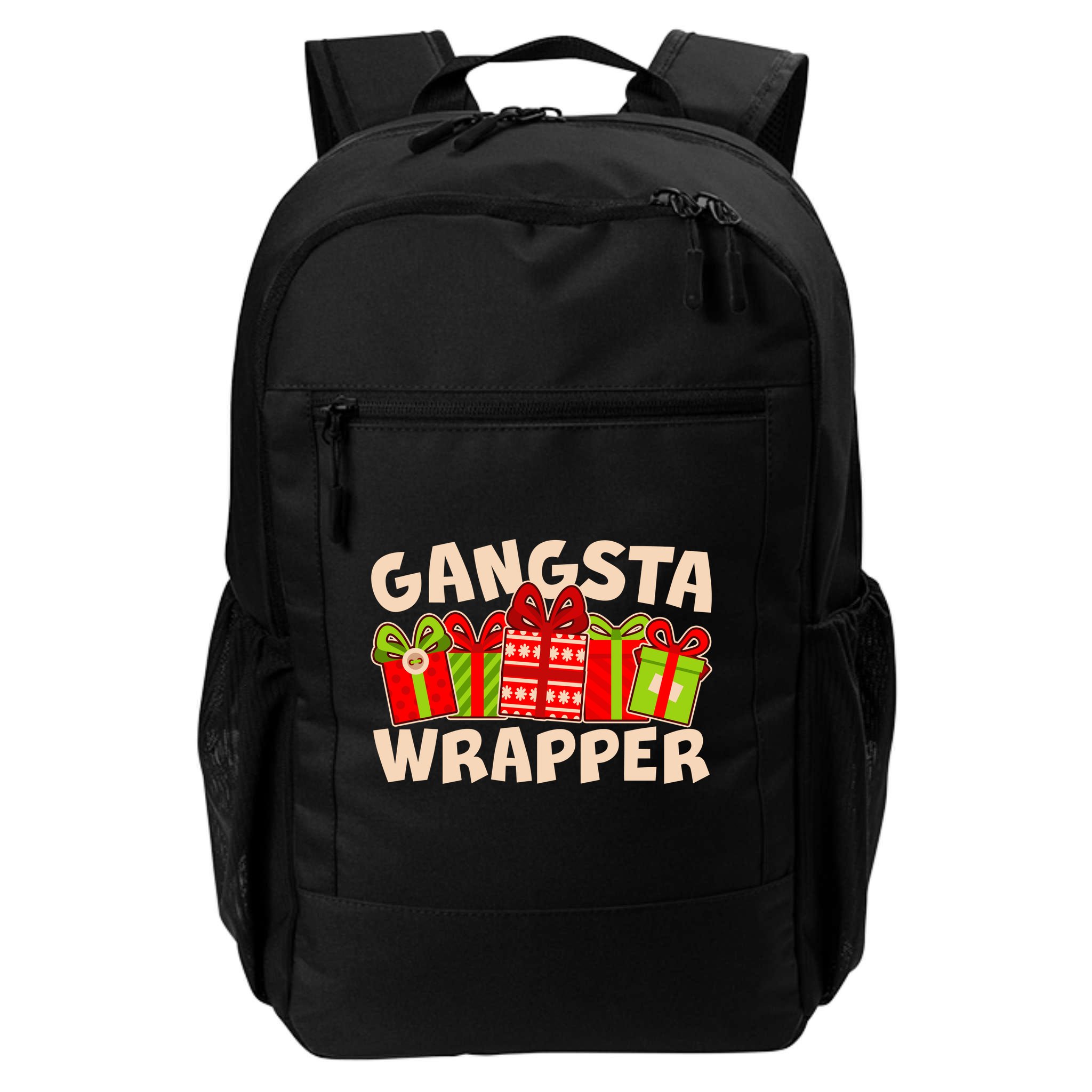 Funny Cute Christmas Gangsta Wrapper Backpack