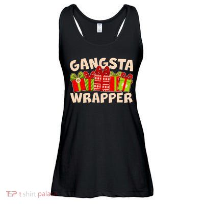 Funny Cute Christmas Gangsta Wrapper Ladies Essential Flowy Tank
