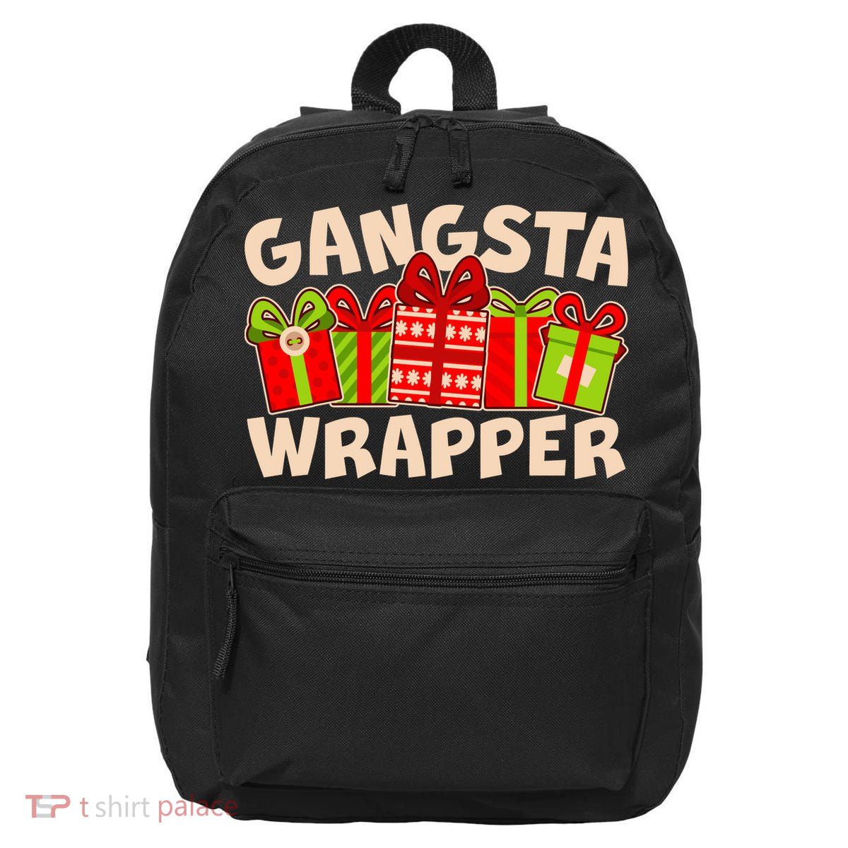 Funny Cute Christmas Gangsta Wrapper 16 in Basic Backpack