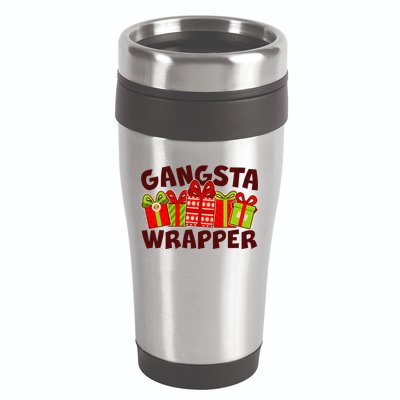 Funny Cute Christmas Gangsta Wrapper 16oz Travel Tumbler