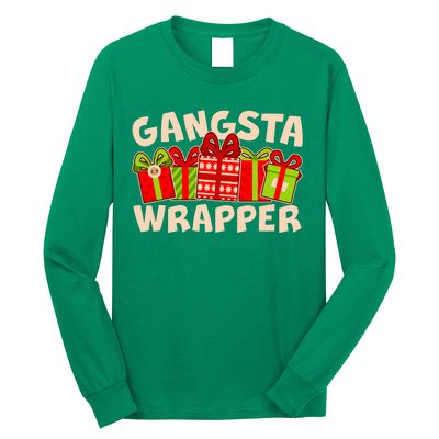 Funny Cute Christmas Gangsta Wrapper Long Sleeve Shirt