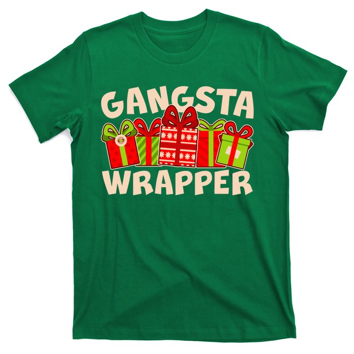 Funny Cute Christmas Gangsta Wrapper T-Shirt