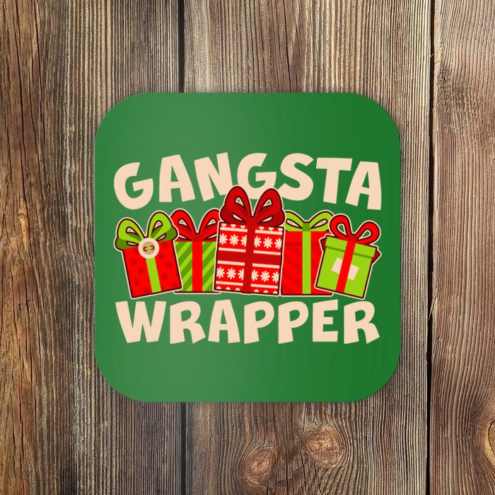 Funny Cute Christmas Gangsta Wrapper Coaster