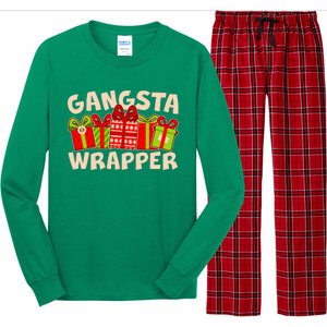 Funny Cute Christmas Gangsta Wrapper Long Sleeve Pajama Set