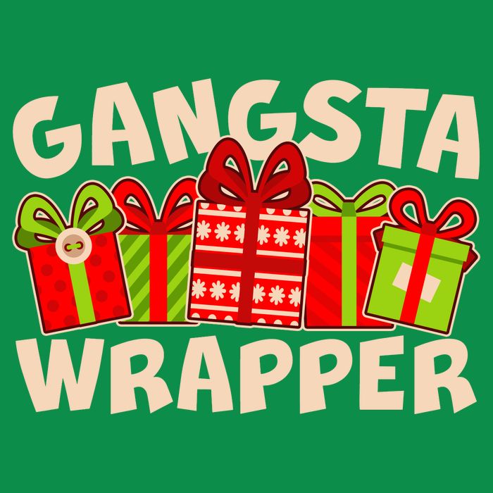 Funny Cute Christmas Gangsta Wrapper Magnet