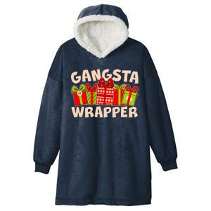 Funny Cute Christmas Gangsta Wrapper Hooded Wearable Blanket