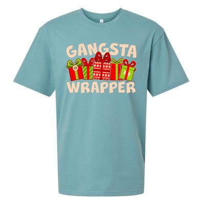 Funny Cute Christmas Gangsta Wrapper Sueded Cloud Jersey T-Shirt