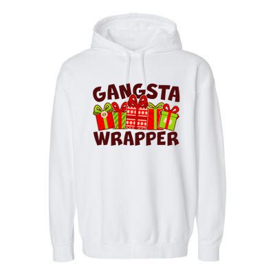 Funny Cute Christmas Gangsta Wrapper Garment-Dyed Fleece Hoodie