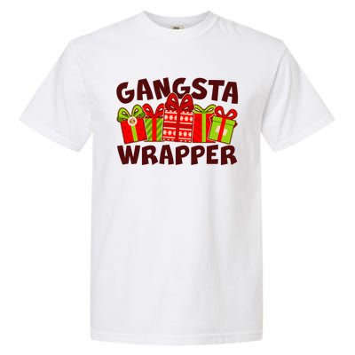 Funny Cute Christmas Gangsta Wrapper Garment-Dyed Heavyweight T-Shirt