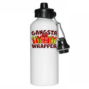 Funny Cute Christmas Gangsta Wrapper Aluminum Water Bottle