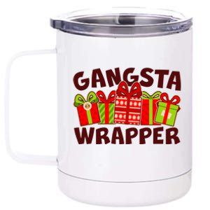 Funny Cute Christmas Gangsta Wrapper 12 oz Stainless Steel Tumbler Cup