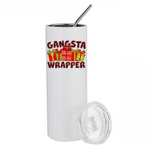 Funny Cute Christmas Gangsta Wrapper Stainless Steel Tumbler