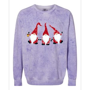 Funny Cute Christmas Gnomes Colorblast Crewneck Sweatshirt