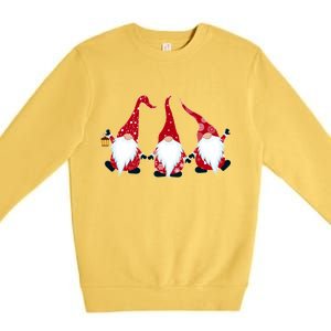 Funny Cute Christmas Gnomes Premium Crewneck Sweatshirt