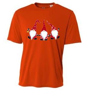 Funny Cute Christmas Gnomes Cooling Performance Crew T-Shirt