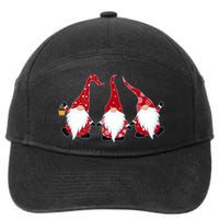 Funny Cute Christmas Gnomes 7-Panel Snapback Hat