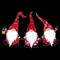 Funny Cute Christmas Gnomes 7-Panel Snapback Hat