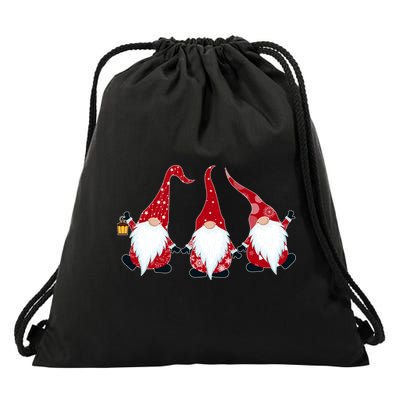 Funny Cute Christmas Gnomes Drawstring Bag
