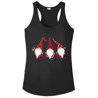 Funny Cute Christmas Gnomes Ladies PosiCharge Competitor Racerback Tank
