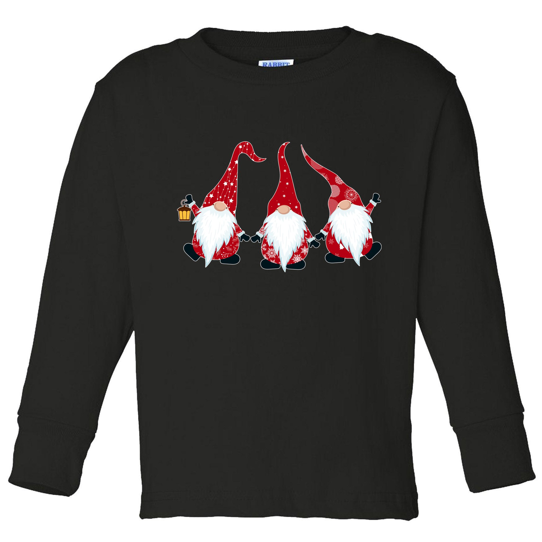 Funny Cute Christmas Gnomes Toddler Long Sleeve Shirt