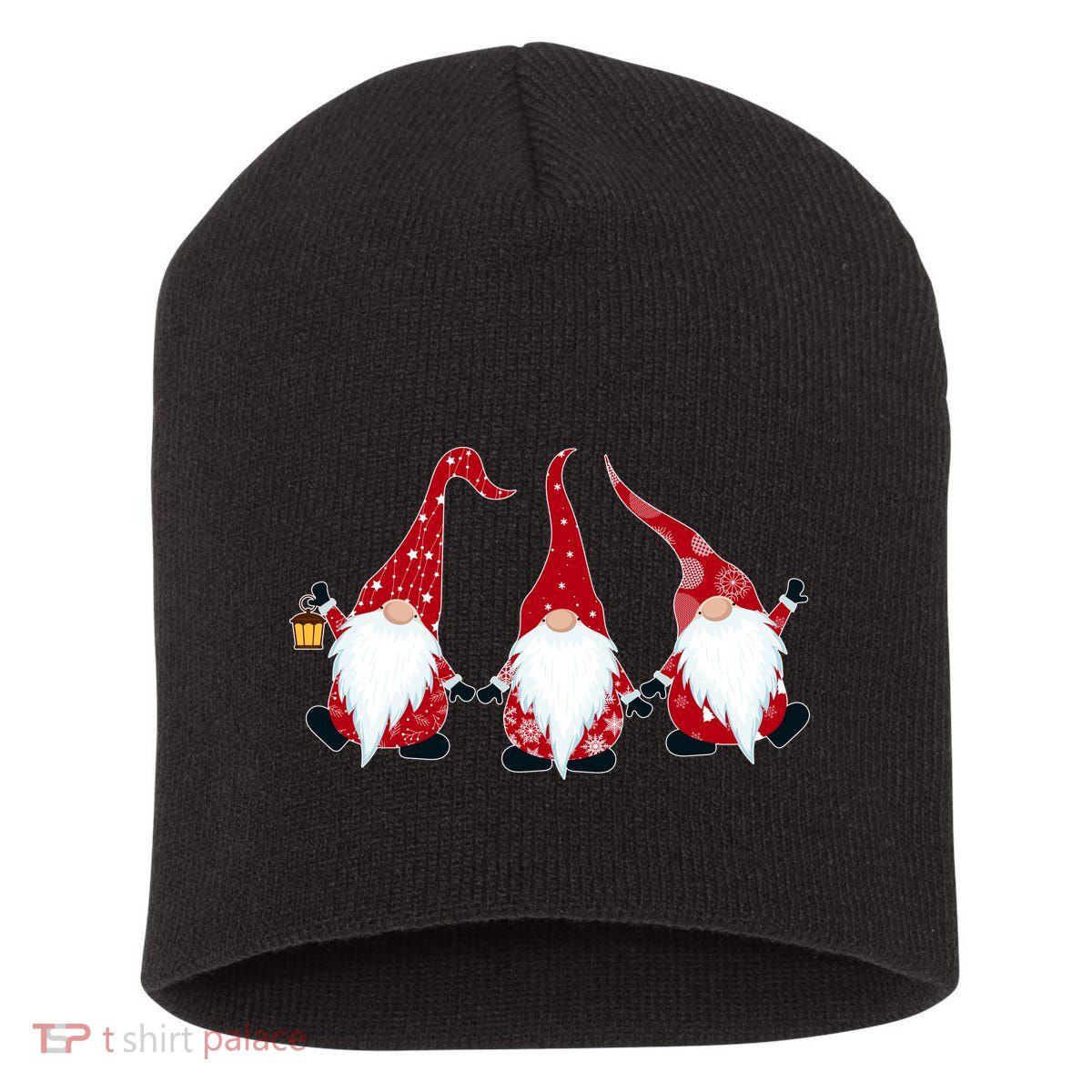 Funny Cute Christmas Gnomes Short Acrylic Beanie